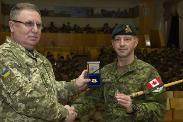 Vincent Gagnon, sargento mayor de la Operación UNIFIER, una misión de entrenamiento canadiense en Ucrania