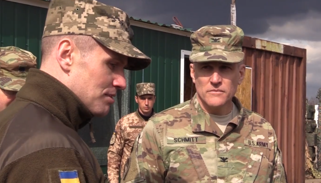 U.S. diplomats visit Joint Forces Operation area in Donbas