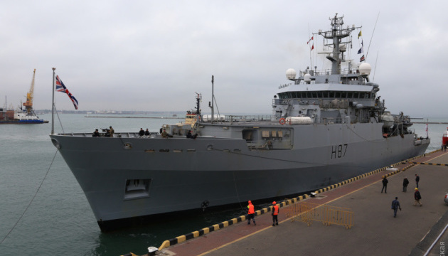 El buque de reconocimiento británico Echo llega a Odesa (Fotos)