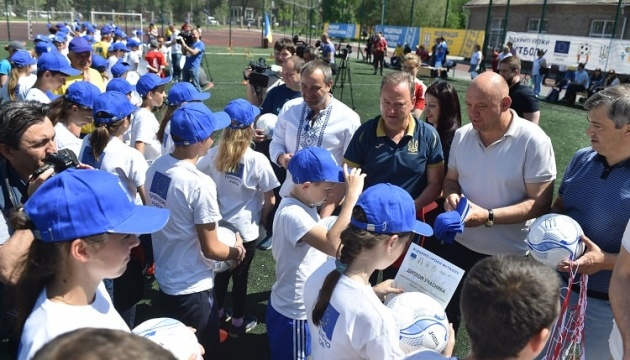 Павелко, Бєланов і Шовковський провели відкритий урок з футболу в Запоріжжі