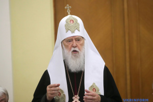Прощання з патріархом Філаретом у Михайлівському соборі триватиме до 22 березня