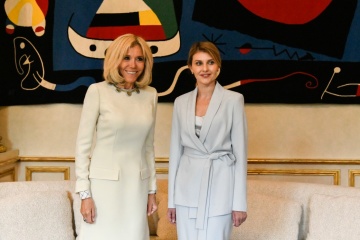 Olena Zelenska reçue au Palais d’Élysée par Brigitte Macron