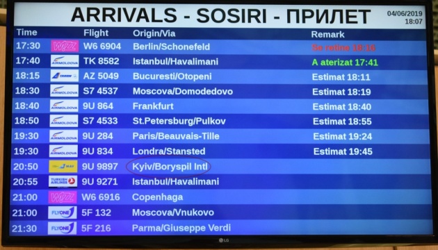 Кишинівський міжнародний аеропорт тепер теж пише Kyiv