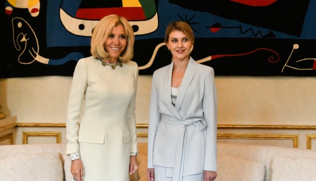 Olena Zelenska reçue au Palais d’Élysée par Brigitte Macron