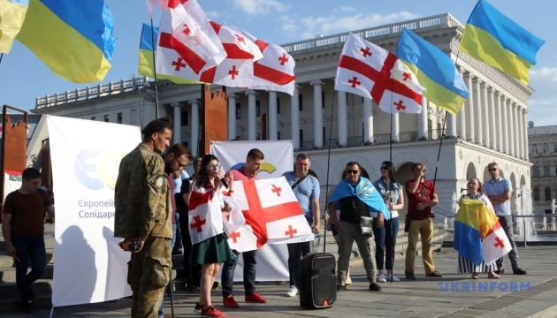 У Києві провели акцію солідарності з грузинським народом