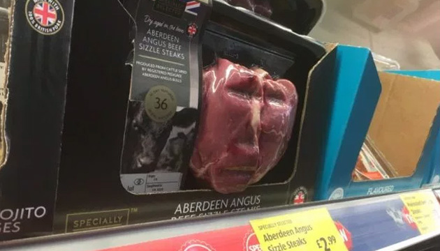 У лондонському супермаркеті знайшли стейк, схожий на Путіна