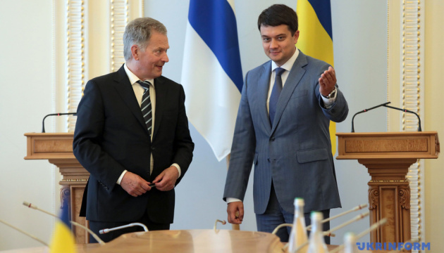 Razumkov thanks Finnish president for support of Ukraine