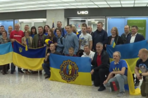 Ukrainian defenders taking part in Marine Corps Marathon in US