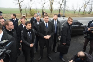 Zelensky, Honcharuk check repair activities of Zaporizhzhia-Mariupol highway