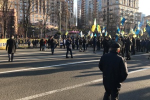 Proteste gegen Bodenhandel; „Nationales Korps“ blockiert Chreschtschatyk