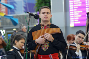 Gedenken an gefallene „Cyborgs“ am Flughafen Boryspil