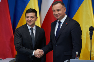 Zelensky, Duda make press statements