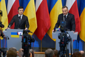 Zelensky y Duda hacen declaraciones para los medios