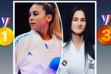 Ucranianas ganan dos medallas en un torneo de karate en Santiago