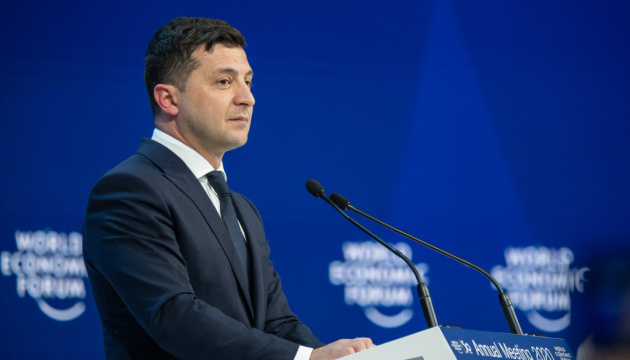 Zełenski przemawiał na Forum Ekonomicznym w Davos