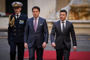 ゼレンシキー大統領、伊訪問 コンテ首相と協力を協議