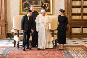 Zełenski i jego żona odwiedzili Kaplicę Sykstyńską i katedrę św. Piotra