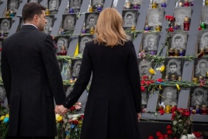 President of Ukraine, First Lady commemorate Heroes of Heavenly Hundred