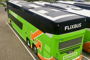 FlixBus запустил первый в мире междугородний рейс на солнечных панелях