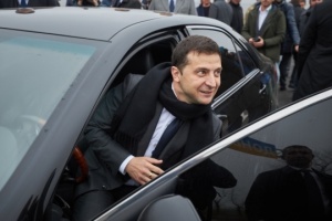 Volodymyr Zelensky est arrivé à Novy Sanzhary
