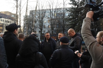 Гибель волонтера: ветераны АТО/ООС пикетировали полицию в Житомире