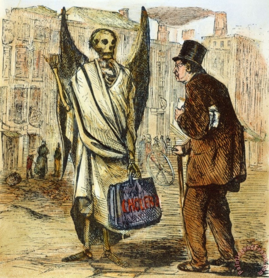 Англійська карикатура середини XIX ст. на холеру