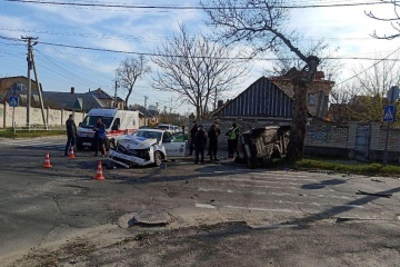 В Херсоне полицейское авто попало в ДТП, пятеро пострадавших