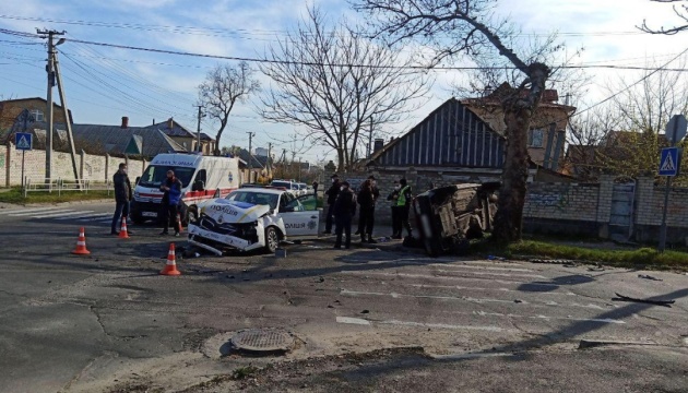 У Херсоні поліцейське авто потрапило у ДТП , п'ятеро постраждалих