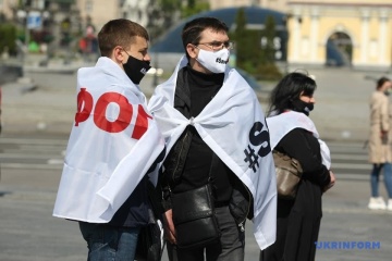 In Kyjiw protestierten Kleinunternehmer