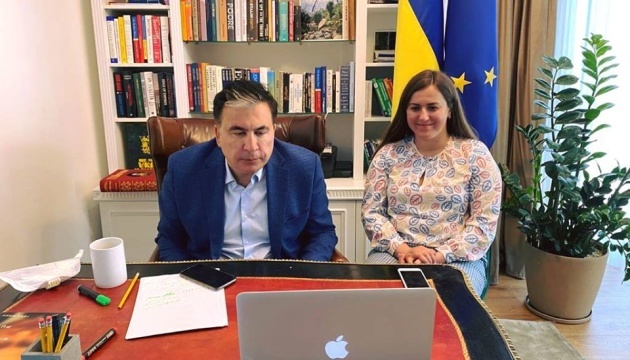 Yermak, Saakashvili discuss prospects for cooperation with G7 ambassadors