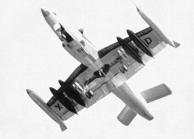 швейцарсько-німецький турбореактивний літак-винищувач “Sapphire” P-16 MK I, вид ззнизу