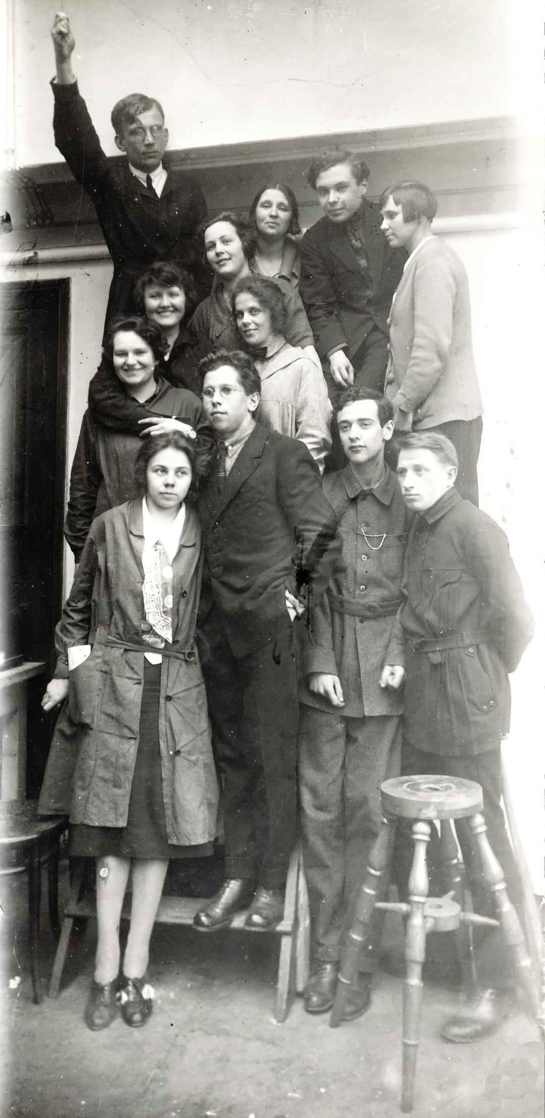 Георгій Гамлов (ліворуч, угорі), Лев Ландау, Дмитро Іваненко (1904-1994) та їхня група інтелектуалів “Джаз-банда”