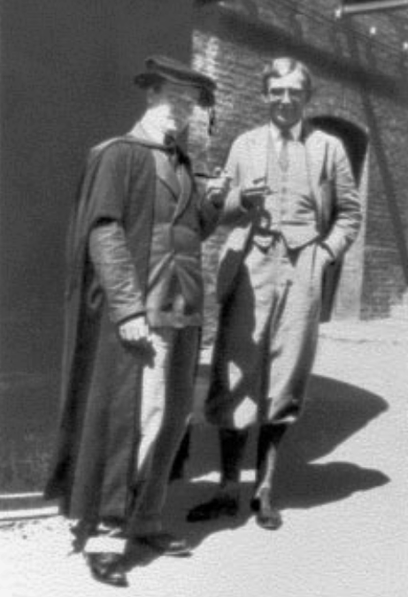Петро Капиця та Джордж Гамов у Кембріджі, Англія, 1930 р.