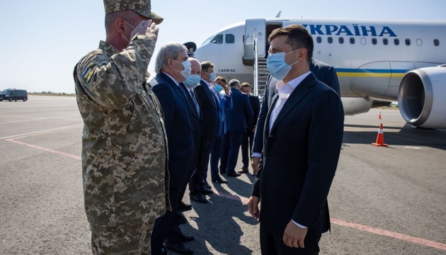 Präsident Selenskyj besucht Saporischschja