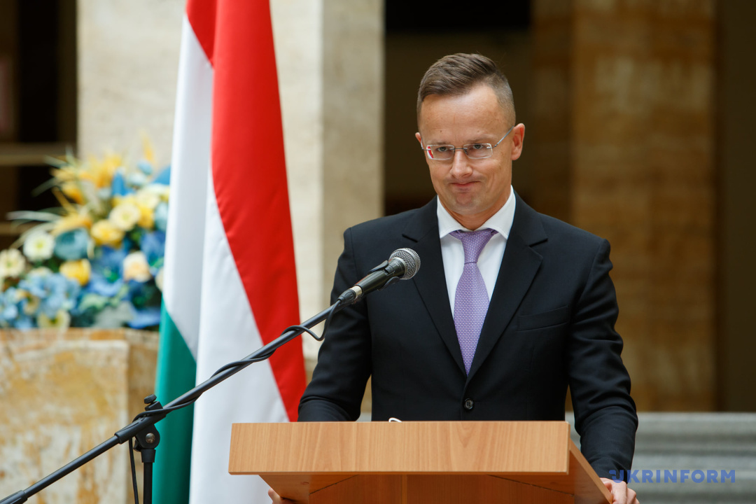 Hungary's Minister of Foreign Affairs and Trade Péter Szijjártó 