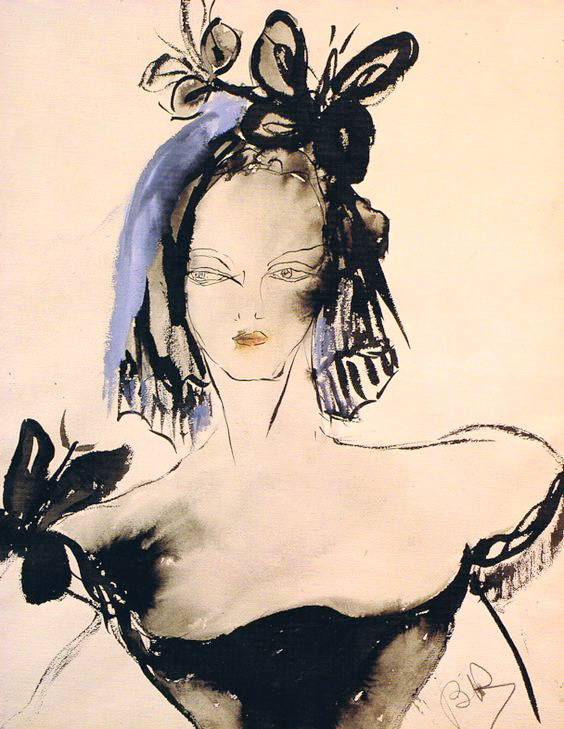 11А. эскиз для головного убора Марии Толчиф второй редакции балета Жар-птица, 1949 г.