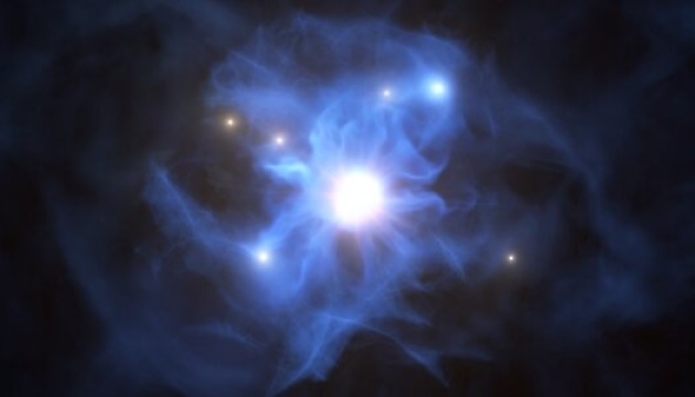 Астрономи знайшли галактики в павутині чорної діри