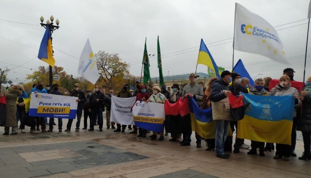 У Харкові пікет «Україні - українське» зібрав захисників закону про мову
