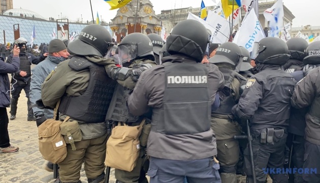 40 Polizisten bei Protestaktion von Kleinunternehmern in Kyjiw verletzt