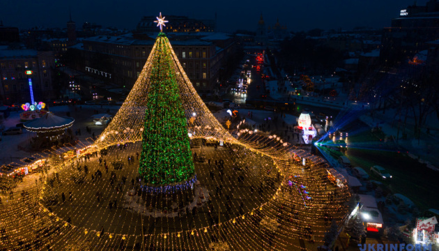Neujahr und Weihnachten-Sofia-Platz aus der Vogelperspektive