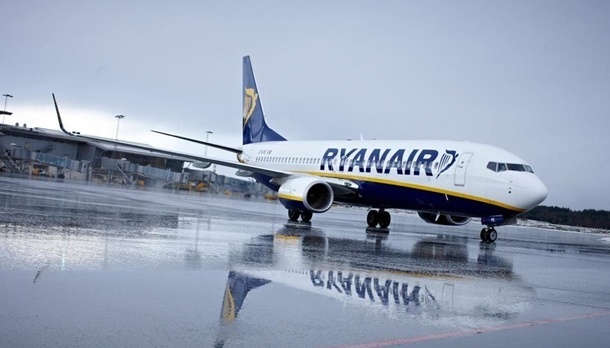 Ryanair у лютому скасовує сім рейсів з України