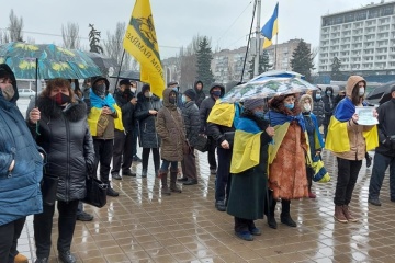 У Запоріжжі пройшла акція на підтримку Стерненка