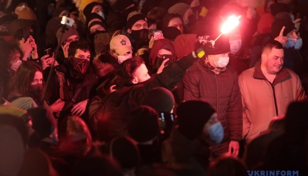Акція на Банковій: у поліції немає інформації про постраждалих протестувальників