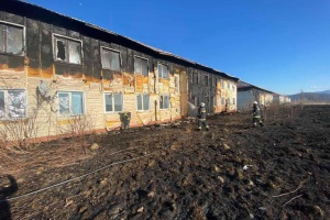 Пожар в Теребле: Нежилой жилой комплекс
