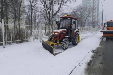 Киев засыпает снегом