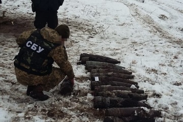 На Луганщине СБУ обнаружила тайники боевиков со снарядами дальнобойной артиллерии