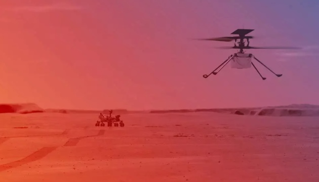 NASA показало політ мінігелікоптера на Марсі