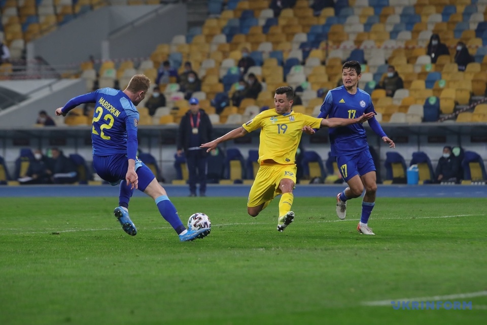 サッカーＷ杯欧州予選 ウクライナはカザフスタンと引き分け 勝ち点３