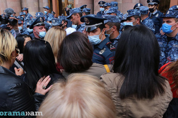 В Армении женщины попытались штурмовать здание правительства, произошли столкновения