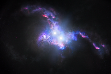 Hubble зняв подвійні квазари у галактиках, що зливаються